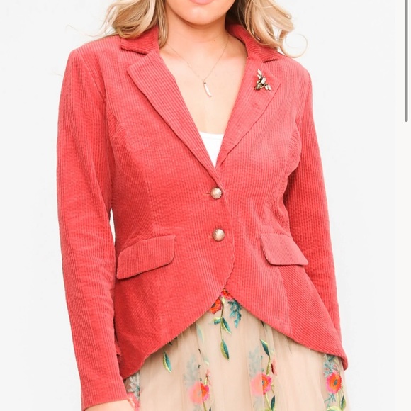 Aratta Jackets & Blazers - Aratta Alexander Jacket Corduroy Vintage Scarlet